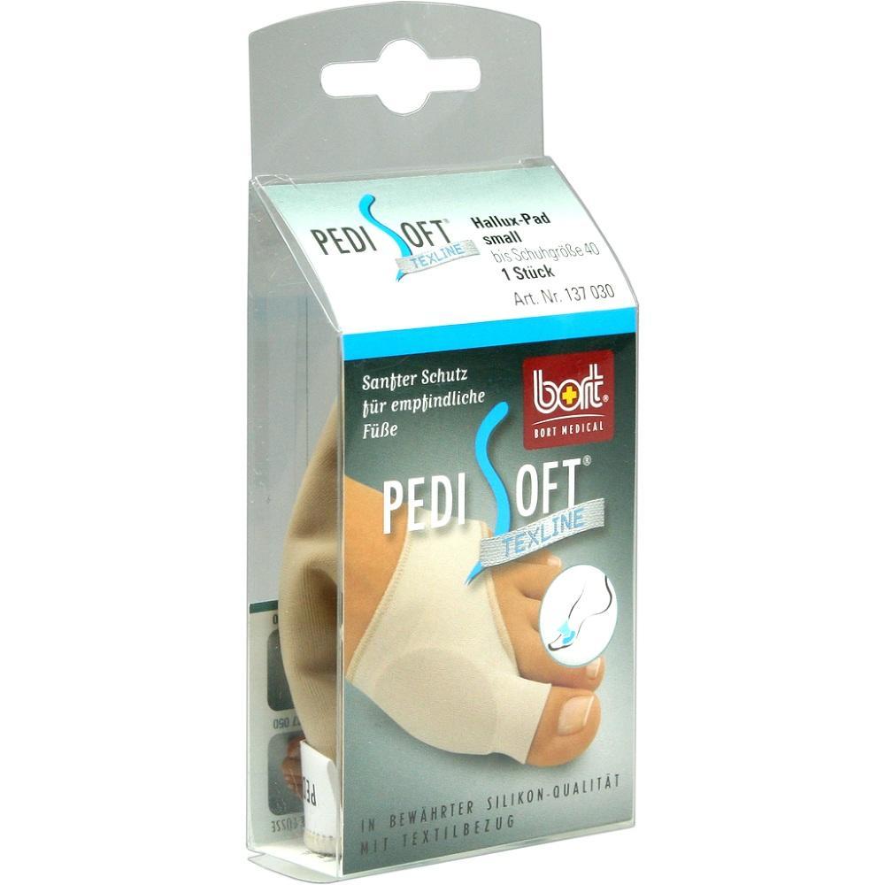 Die Verpackung zeigt ein Hallux-Pad für den Schutz empfindlicher Füße.